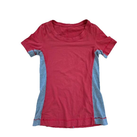 Lululemon Women’s Short Sleeve Tee Red/Grey Medium A001494 - Picture 1 of 5